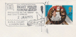 1975 FLAG Daily EXPRESS NEWSPAPER Lifeboat BOAT SHOW Event  Cover GB Stamps Maritime - Briefe