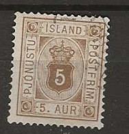 1876 USED Iceland Dienst, Mi 4A  Perf 14:13 1/2 - Officials