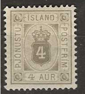 1900 MH Iceland Dienst, Mi 9 - Dienstmarken