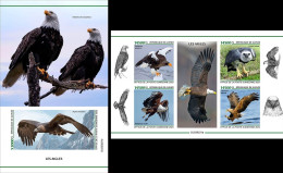 Guinea 2023, Animals, Eagles, 4val In BF +BF IMPERFORATED - Aigles & Rapaces Diurnes