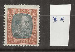 1902 MNH Iceland Mi 47 Postfris** - Ungebraucht