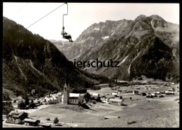 ÄLTERE POSTKARTE MITTELBERG SESSELLIFT ZAFERNA MIT WIDDERSTEIN FRAU IM SESSEL LIFT Kleinwalsertal Vorarlberg AK Postcard - Kleinwalsertal