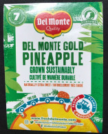 Pinnaple Fruit Paper Label Wrapper Del Monte - Frutta E Verdura