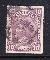 Chile 1900 10c Columbus Roulette Lilac Die A - Chili