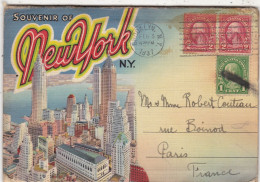 ETATS UNIS. NEW YORK. CARNET DEPLIANT COMPLET 18 VUES. " SOUVENIR OF NEW YORK " . ANNÉE 1937 - Panoramische Zichten, Meerdere Zichten