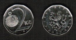 CZECH REPUBLIC   2 KORUNY 2007 (KM # 9) #7540 - Tschechische Rep.