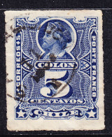Chile 1878 5c Ultra Colombus Roulette  #6 Used - Chili