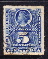 Chile 1878 5c Ultra Colombus Roulette  #7 Used - Chili