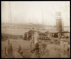 PHOTO Photographie Février 1910 - Embarcadère à TUTICORIN Inde India ** Port Harbour Harbor Bateau Ship - Azië