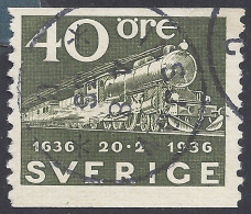SVEZIA 1938 - Yvert 242° - Treno | - Trains
