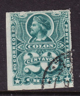 Chile 1877 Columbus 20c Green #53 Used - Chili