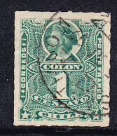 Chile 1878  1c Green Colombus #2 Used - Chili