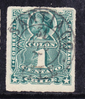 Chile 1878  1c Green Colombus #3 Used - Chili