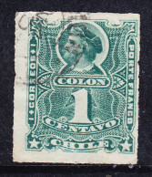 Chile 1878  1c Green Colombus #6 Used - Chili