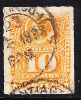 Chile 1878  10c Orange Columbus #2 Used - Chili
