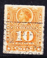 Chile 1878  10c Orange Columbus #3 Used - Chili