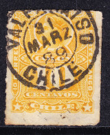 Chile 1878  10c Yellow Columbus #2 Used - Chili