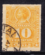 Chile 1878  10c Yellow Columbus #3 Used - Chili