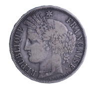 Troisième République- 5 Francs Cérès Sans Légende 1870 Bordeaux - 5 Francs