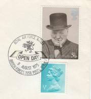1974 DRAGON - RAF VALLEY Event COVER  GB Stamps British Forces Military  Aviation Winston Churchill - Mythologie