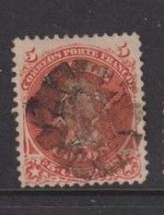 Chile 1867 5c Columbus Red Orange Used No 8 - Chili