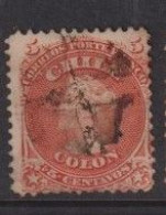 Chile 1867 5c Columbus Red Orange Used No 11 - Chili