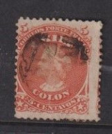 Chile 1867 5c Columbus Red Orange Used No 15 - Chili