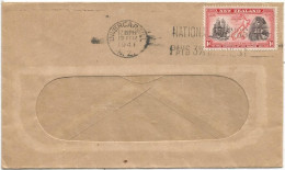 NEW ZEALAND 1D LETTRE A FENETRE INVERCARGILL 19 FEB 1941 - Lettres & Documents