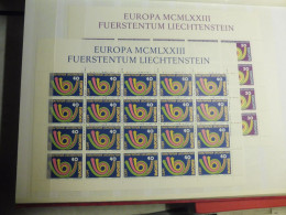 Europa Feuille Blad Sheet 532/533 Mnh Neuf ** Année 1973  Liechtenstein - 1973