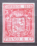 ESPAÑA - AÑO 1854- EDIFIL Nº 24¡¡ FALSO SEGUI !! NUEVO SIN GOMA - VER 2 FOTO DEL REVERSO (W) - Essais & Réimpressions