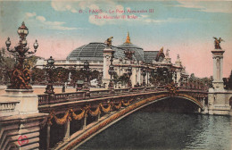 FRANCE - Paris Le Pont Alexandre III - Colorisé  - Carte Postal Ancienne - Ponti