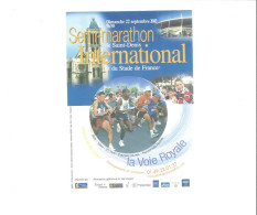 THEME SPORTS SEMI MARATHON DE SAINT DENIS  2002  LA VOIE ROYALE      ***   RARE      A SAISIR **** - Athlétisme