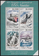 SAINT THOMAS ET PRINCE - SOUS-MARINS - USS NAUTILUS - N° 4414 A 4417 ET BF 714 - NEUF** MNH - Submarinos