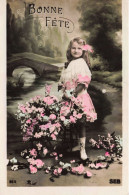 ENFANTS - Portrait - Bonne Fête - Colorisé - Carte Postale Ancienne - Portraits