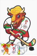 Belarus 2014 FDC Ice Hockey World Championship, Minsk Sport, Bison Wisent, Maximum Card 2013 - Belarus