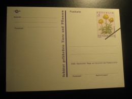 1992 Trollblume Protects Endangered Animals And Plants SPECIMEN Postal Stationery Card Overprinted AUSTRIA - Proofs & Reprints