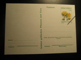 1990 Fruhlings-Adonis Protects Endangered Animals And Plants SPECIMEN Postal Stationery Card Overprinted AUSTRIA - Proofs & Reprints