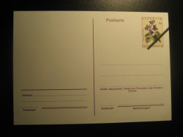 1988 Langsporniges Veilchen Plant SPECIMEN Postal Stationery Card Overprinted AUSTRIA - Probe- Und Nachdrucke