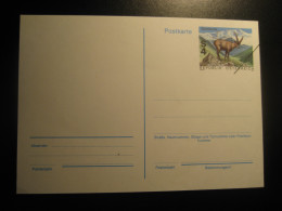1987 Steinbock Ibex Wild Goat SPECIMEN Postal Stationery Card Overprinted AUSTRIA - Probe- Und Nachdrucke