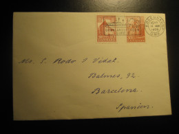 KOBENHAVN Copenhague 1959 To Spain Support The GREENLAND Foundation Circ 3 Cancel TB Tuberculose Club Cover DENMARK - Cartas & Documentos