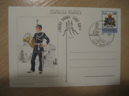 SAN MARINO Milite Del Concerto Militare Music Military Soldier Uniform Cancel Postal Stationery Card Italy Italia - Briefe U. Dokumente