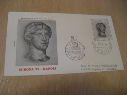 SAN MARINO 1975 Europa 75 Napoli FDC Cancel Cover Italy Italia - Lettres & Documents