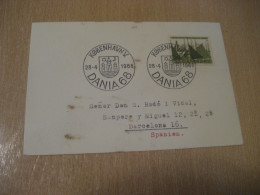 COPENHAGEN 1968 Dania 68 Cancel Card DENMARK  - Cartas & Documentos