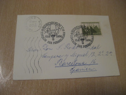 COPENHAGEN 1968 Tivolis Piccard Balloon Cancel Card DENMARK  - Briefe U. Dokumente