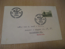 COPENHAGEN 1966 Arbejdernes The Worker Club Cancel Card DENMARK  - Briefe U. Dokumente