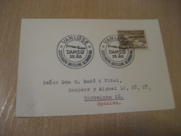 VANLOSE 1966 Damso 25 Year Cancel Card DENMARK  - Cartas & Documentos
