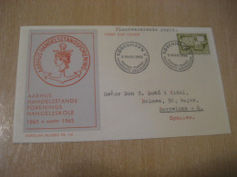 COPENHAGEN 1965 Aarhus Trade Association Business School Cancel Cover DENMARK  - Briefe U. Dokumente