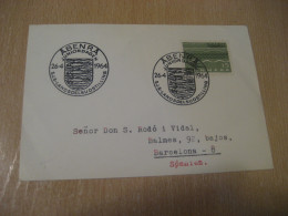 ABENDRA 1964 Fish Fishes Cancel Card DENMARK  - Covers & Documents