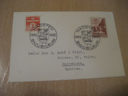 HADSTEN 1962 Cancel Card DENMARK  - Briefe U. Dokumente