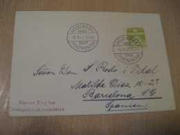 HELSINGOR 1952 Postkontor Cancel Cover DENMARK  - Covers & Documents